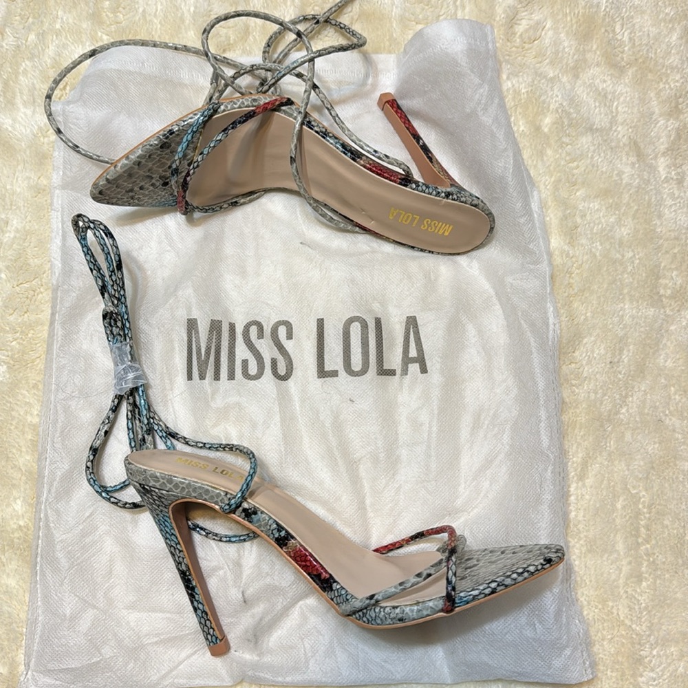 Miss Lola lace up heels